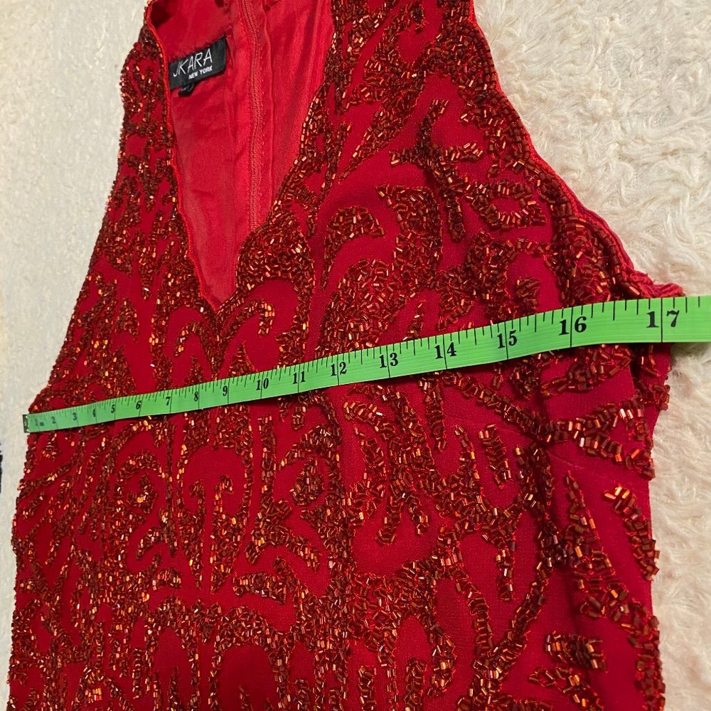 J Kara Red Beaded Tank Top - Picture 11 of 11